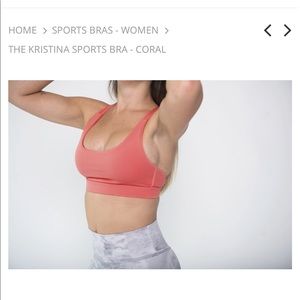 P’tula New Coral Sports Bra